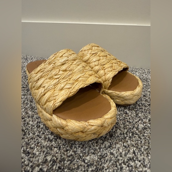 Women's A New Day Casey Braided Raffia Espadrilles Woven Slide Sandals Size 7.5 - Picture 4 of 9